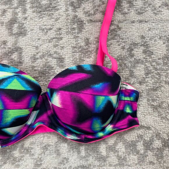PINK Victoria's Secret Wear Everywhere Multi Way Push Up Colorful Bra Size 32B - Picture 5 of 6